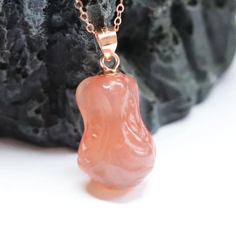 Yanyuan Agate Cabbage 925 Silver Pendant — No Chain