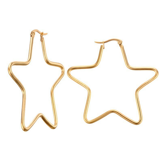 European And American Earrings Exaggerated Pentagram Wholesale