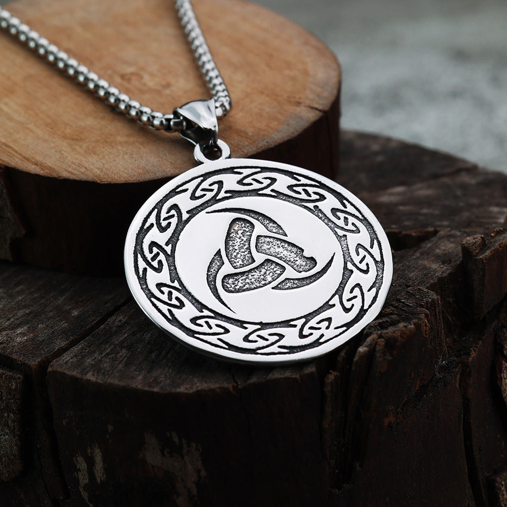 European And American Style Retro Steel Gold Tag Pendant For Men