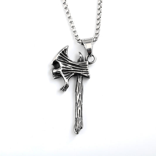 Punk Skull Stainless Steel Men's Pendant Necklace