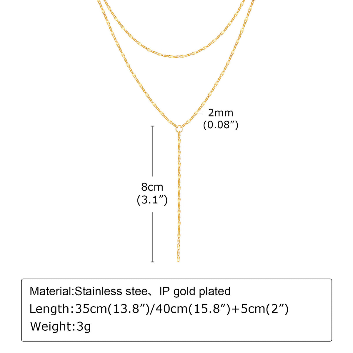 A Variety Of Y-Shaped Necklace – Women's Gold Imitation Pearl Tassel Stacked With Style