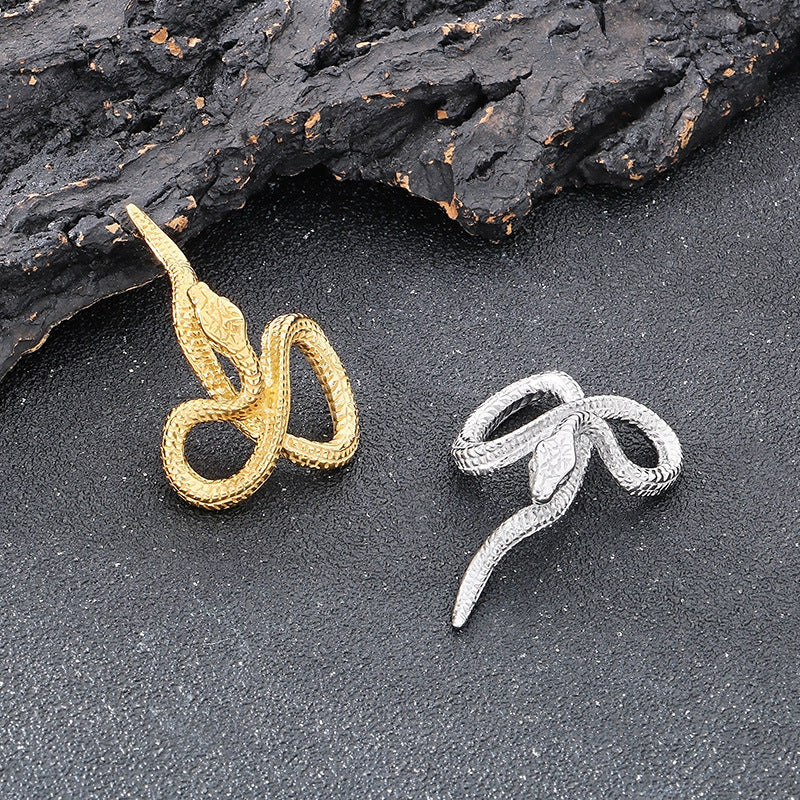 Planderful Snake Pendant for Men Titanium Steel Punk Style