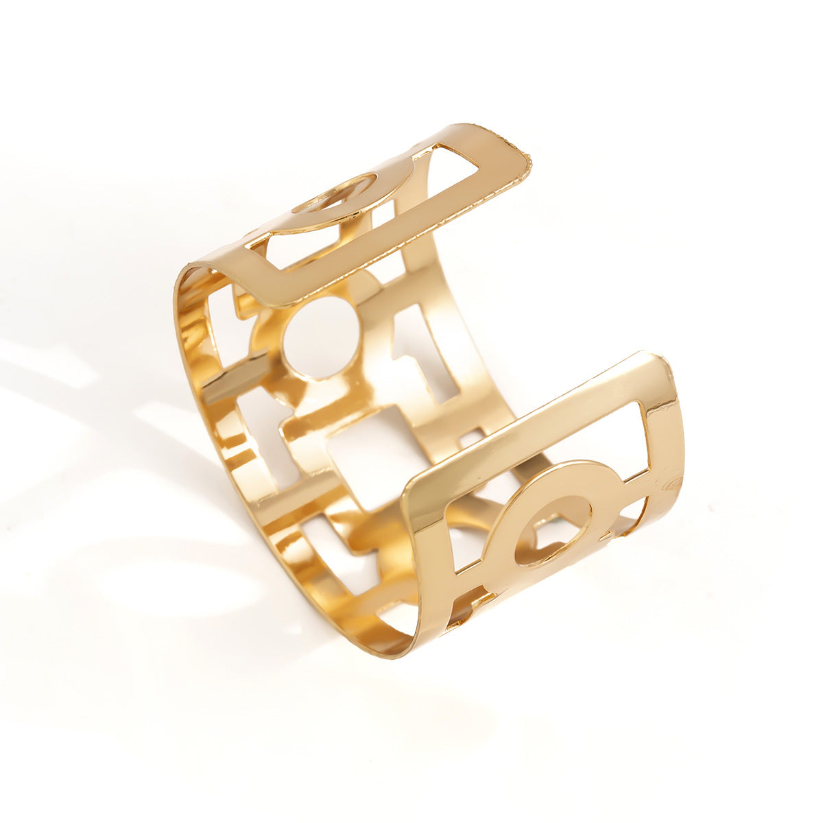 Cold Wind Hollow Geometric Opening Bracelet Female