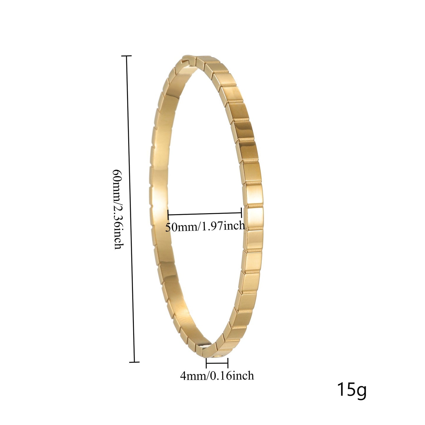 Unisex Stainless Steel 4MM Square Round Bracelet By Planderful Everyday Genie For Everyday Style And Protection