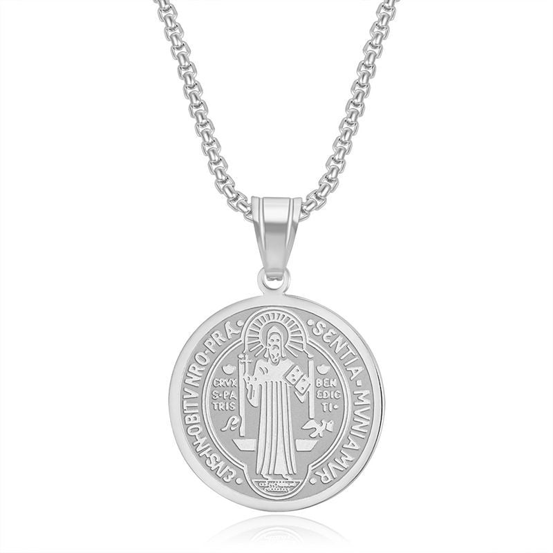 Stainless Steel Necklace – Elegant Benedict Pendant