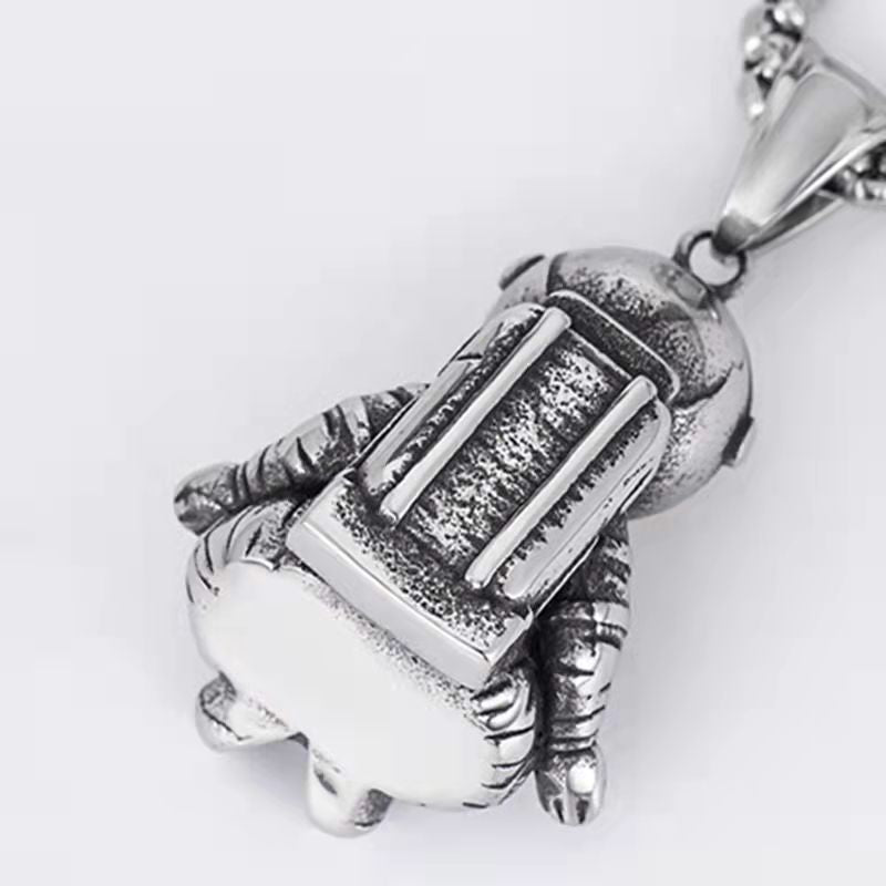 Astronaut Pendant For Unisex Protection Statement Hip Hop Style Bold Retro Vibe Planderful