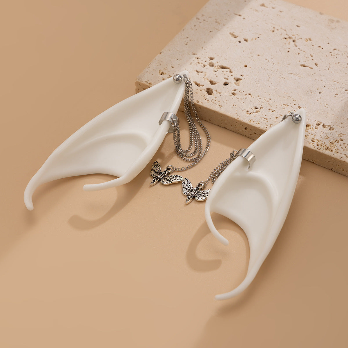 Planderful Elf Ear Clip Earrings No Ear Holes With Rubber Clips Vienna Verve Dual Purpose Chain Fringe For Trendsetters