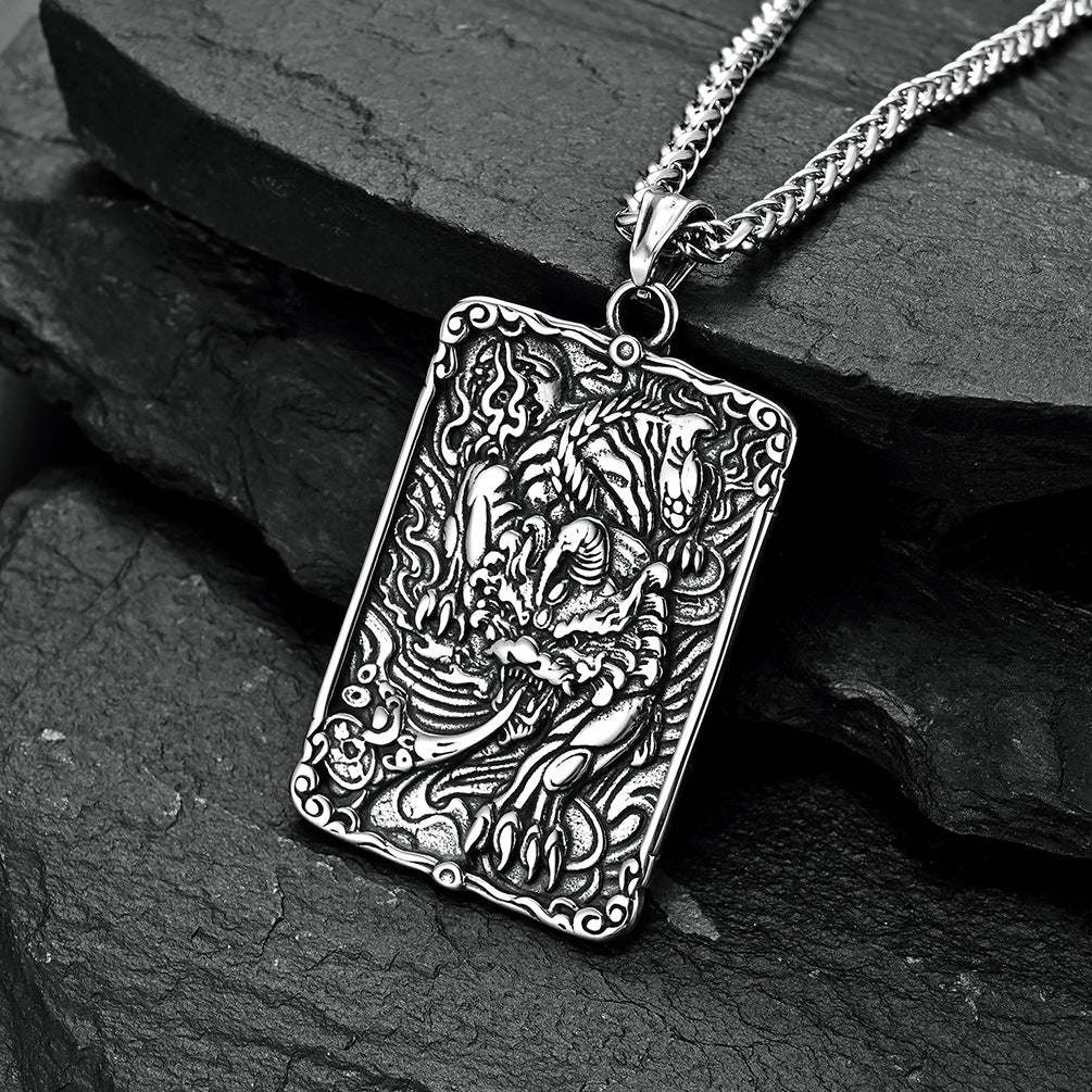 Guochao Retro Fire Pixiu Domineering Men's Pendant Jewelry