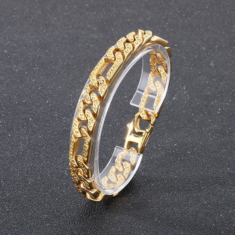 Planderful Mens Personalized Punk Pattern Bracelet Pro