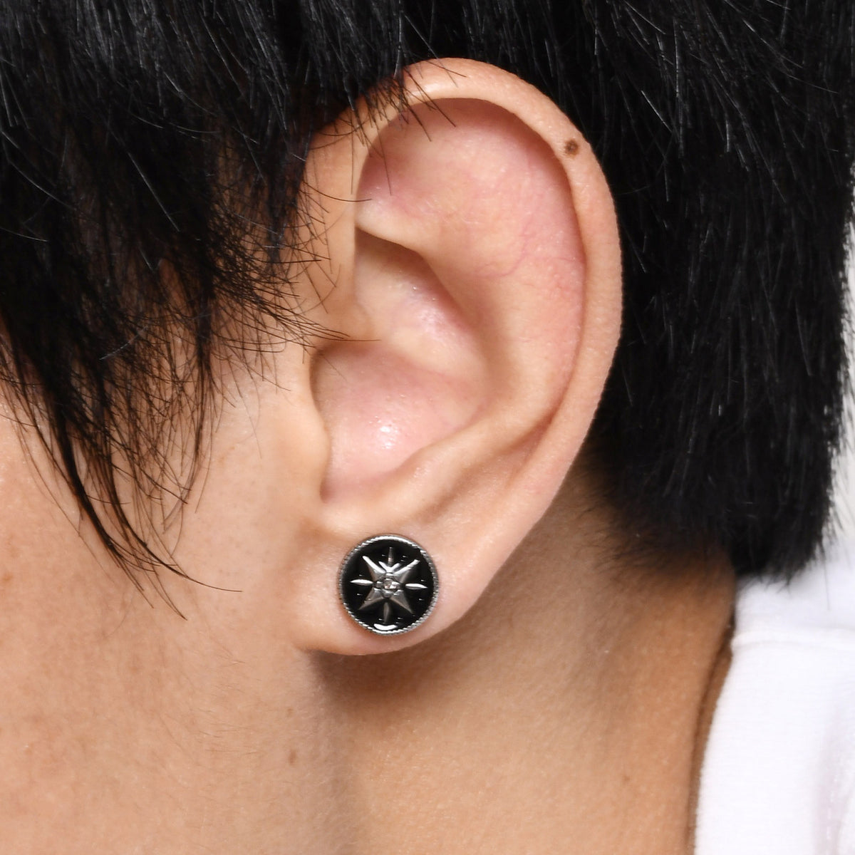 Stainless Steel Zircon Vintage Earrings