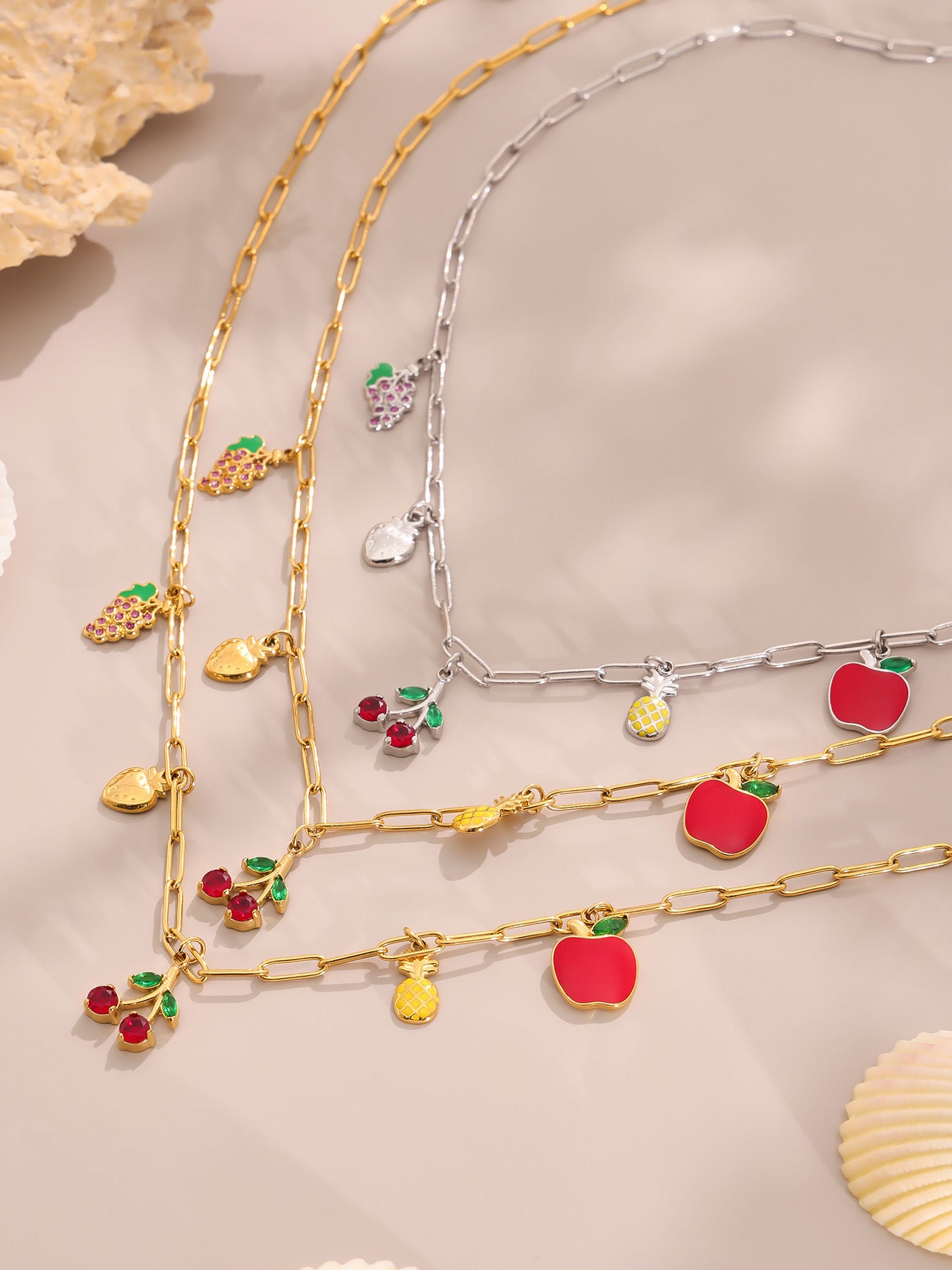 Planderful Women Collarbone Necklace Zircon 18K Gold Plated