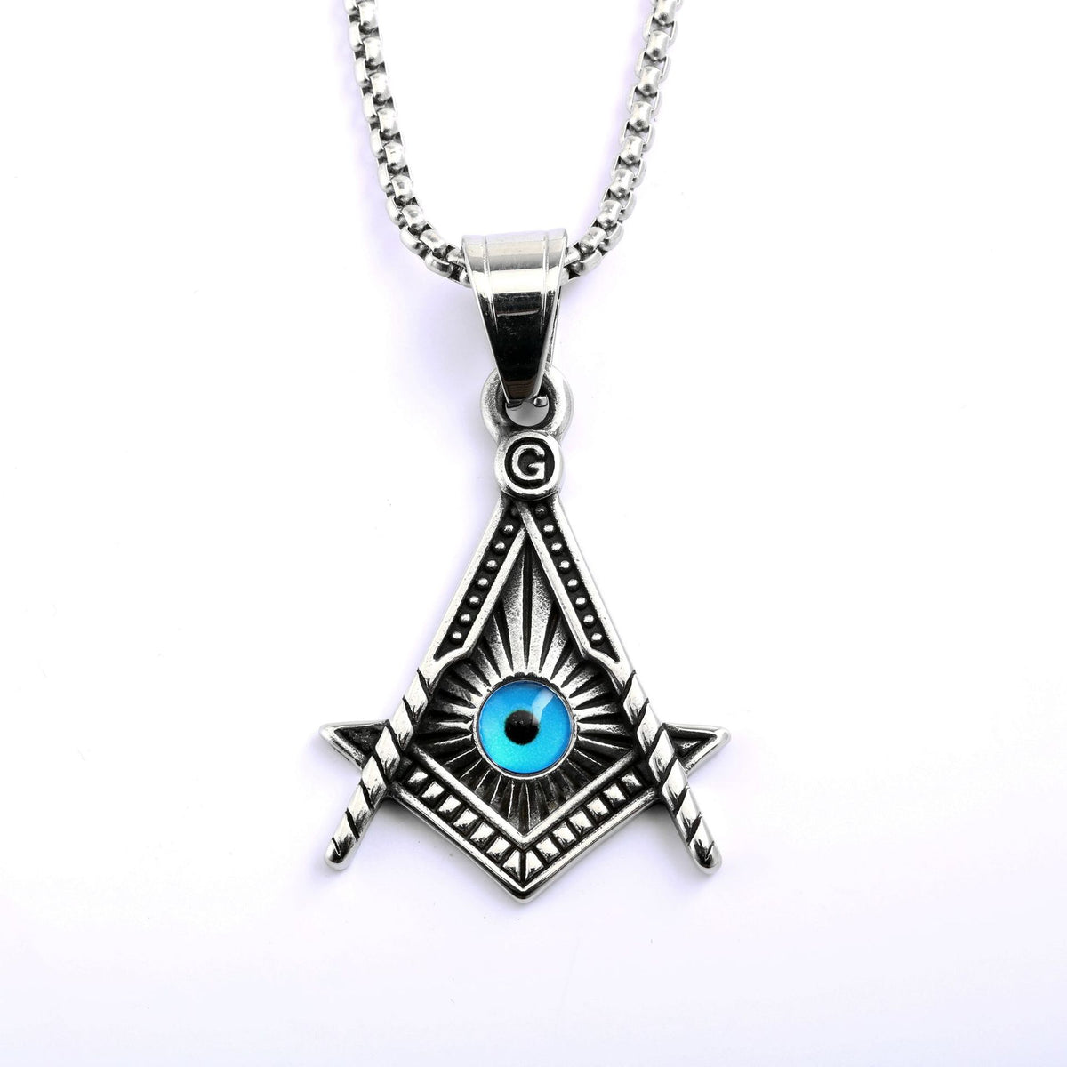 Vintage Stainless Steel Pendant Necklace