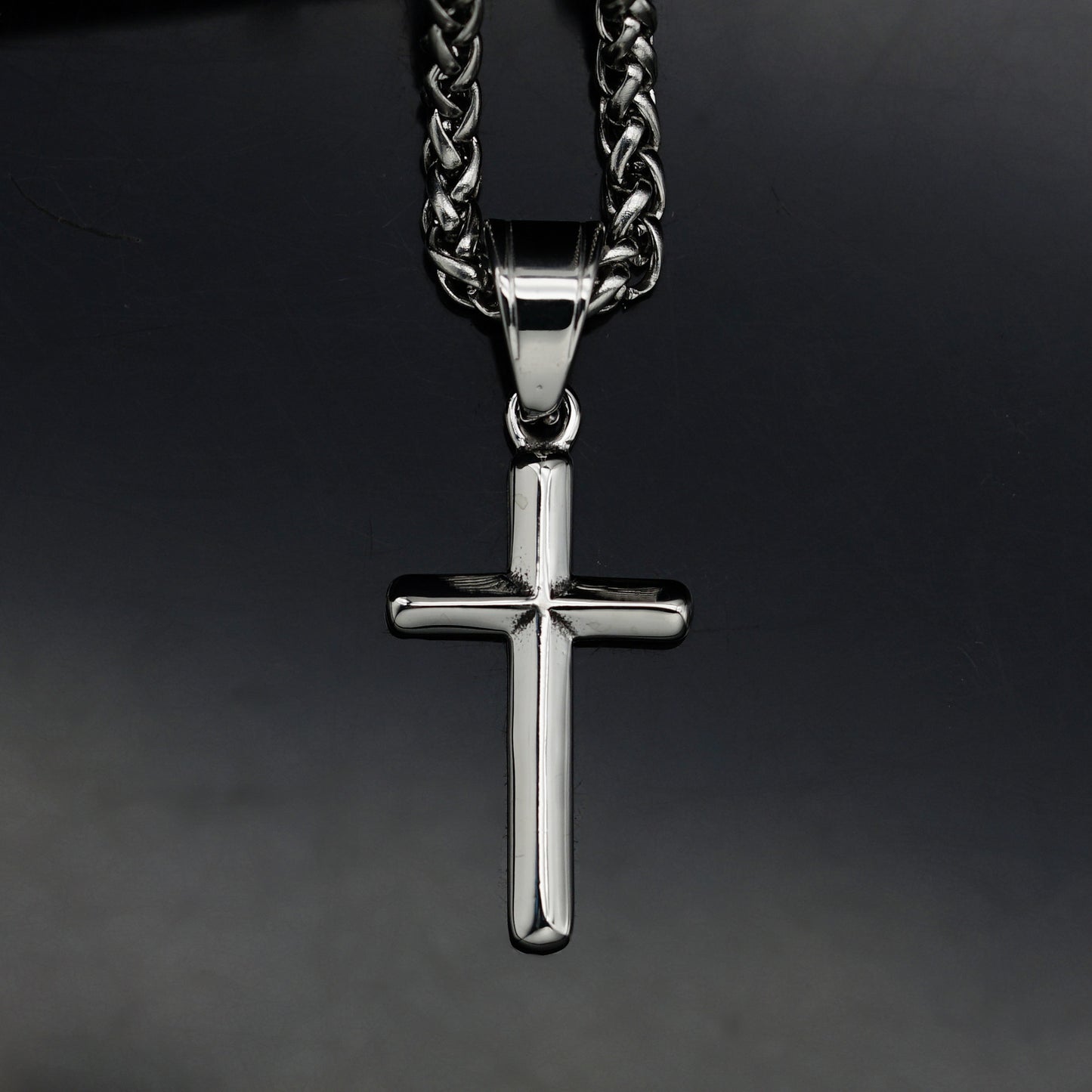 Steel Necklace – Minimalist Cross Necklace