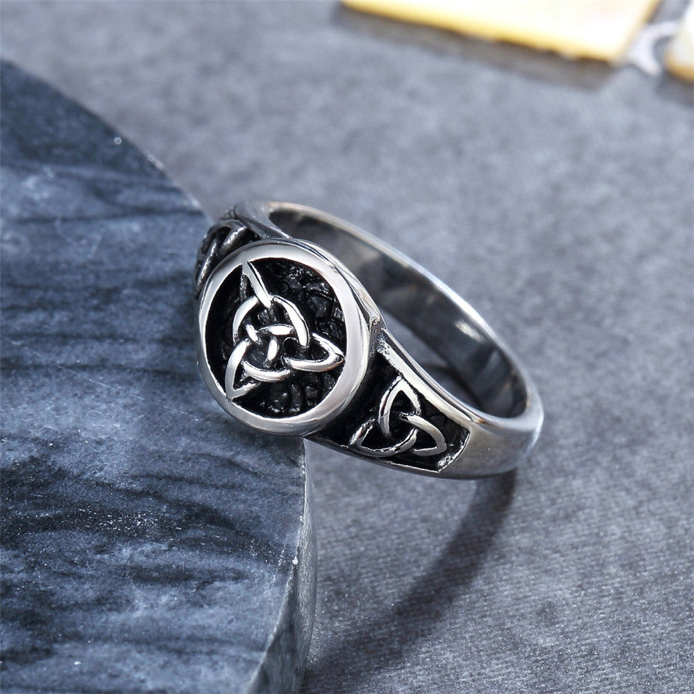 Planderful Titanium Steel Viking Ring Unisex Personalized Protection Statement Jewelry