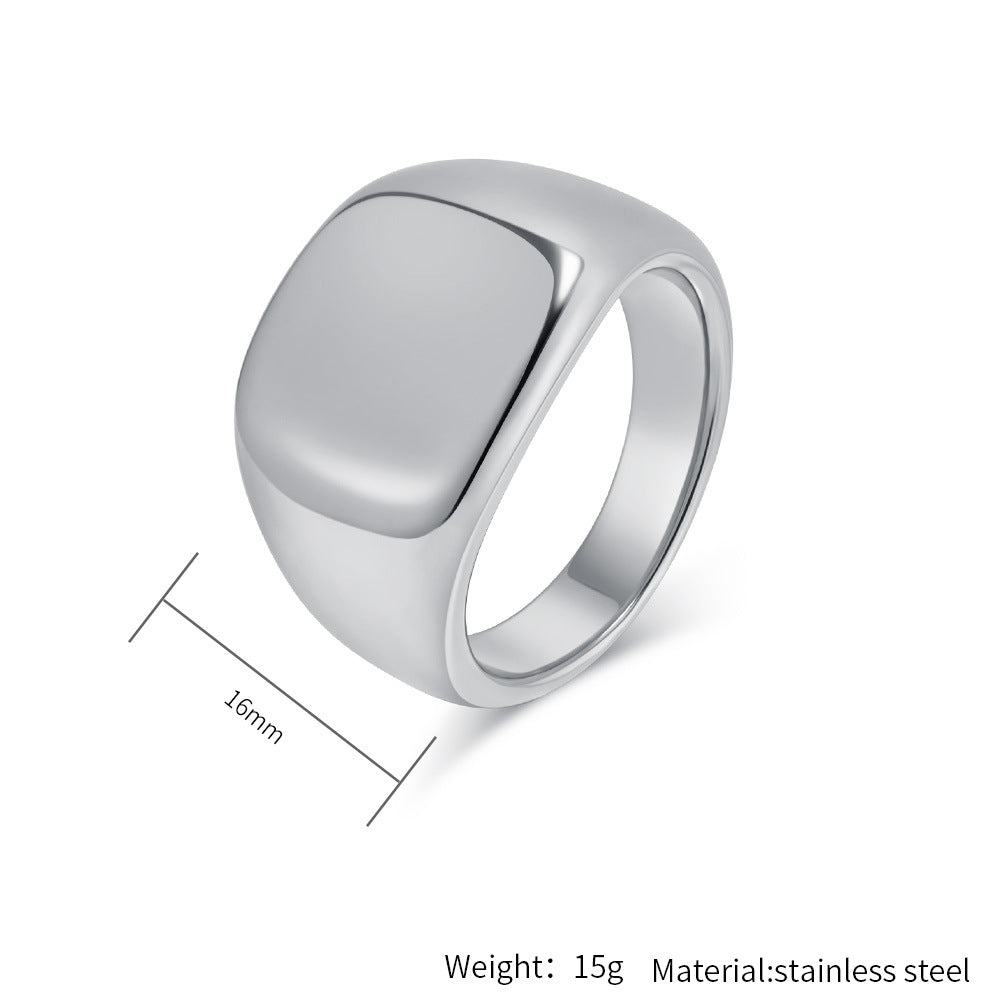 Planderful Stainless Steel Ring For Men With Mirror Finish And Smooth Neutral European American Style Sizes 7 To 13