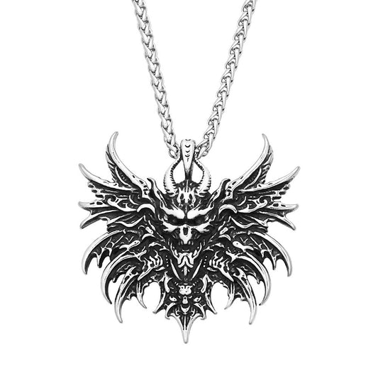Skull Viking Stainless Steel Men's Pendant Necklace