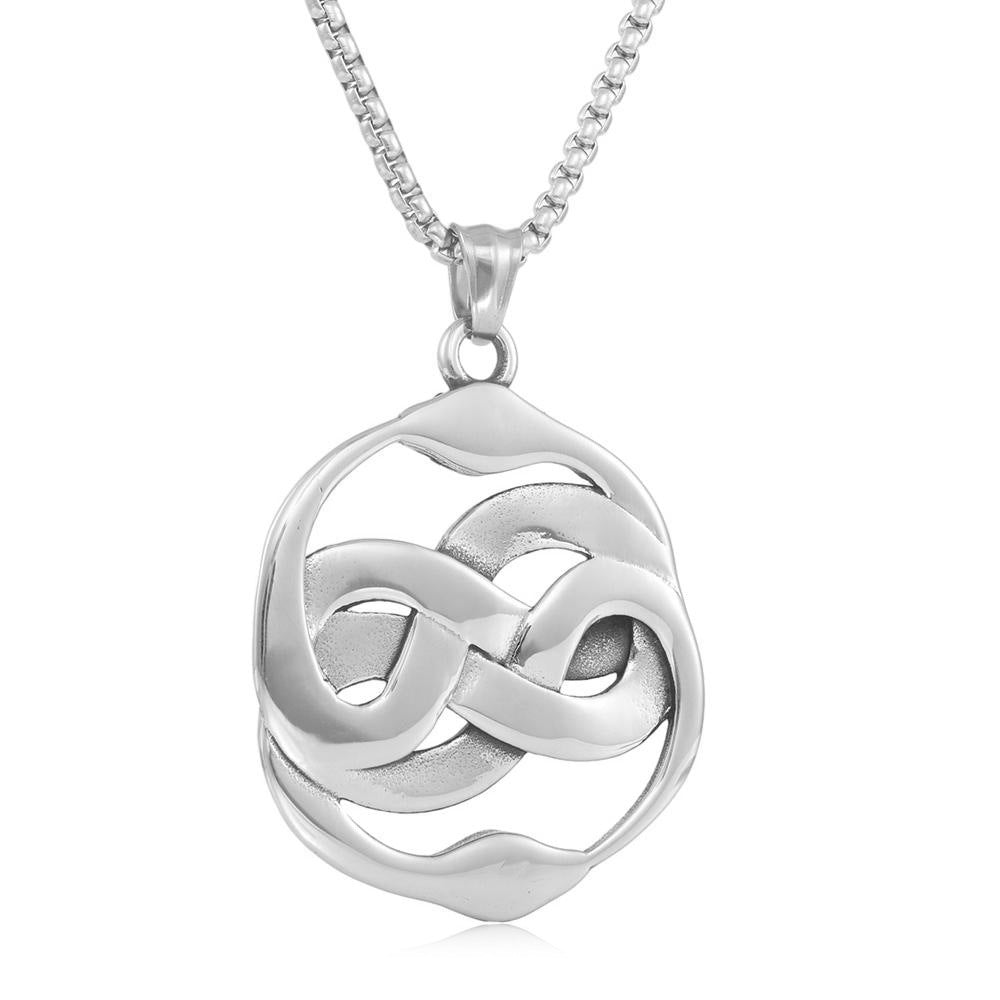 European And American Stainless Steel Snake Pendant Necklace