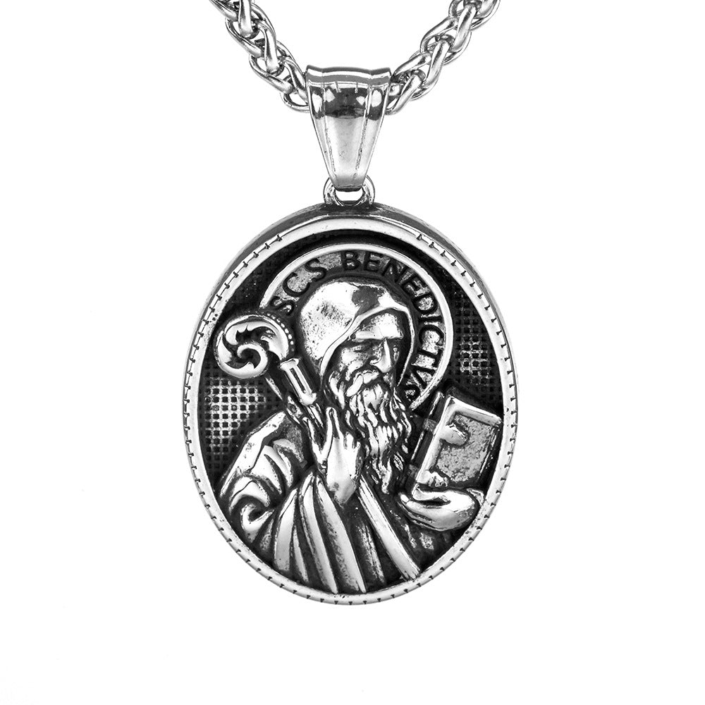 Vintage Men's Jewelry Greek Mythology Pendant Necklace