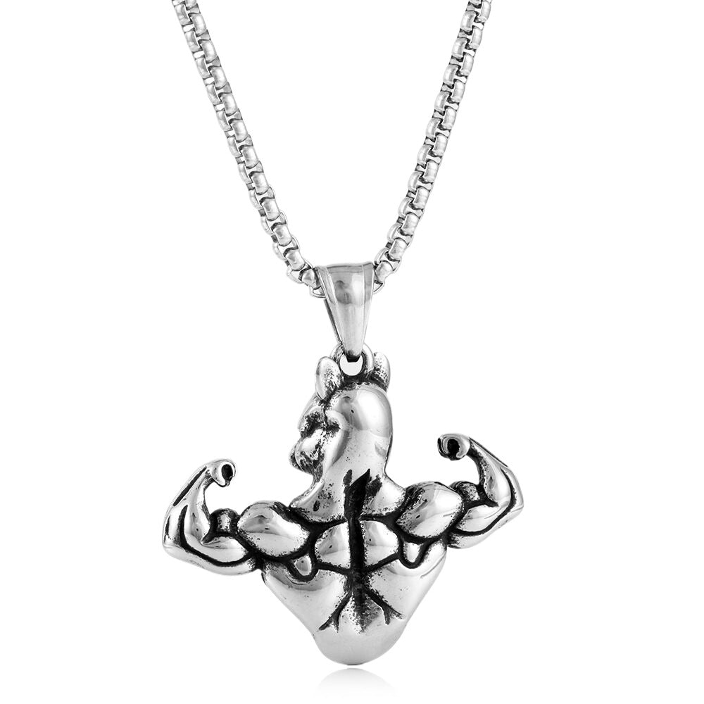 European And American Titanium Steel Beast Dog Pendant