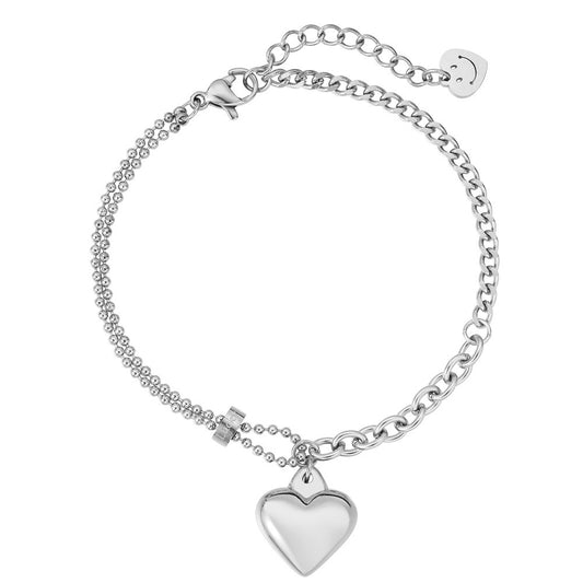 Titanium Steel Bracelet For Women Peach Heart Charm Minimalist Chic By Planderful Everyday Genie