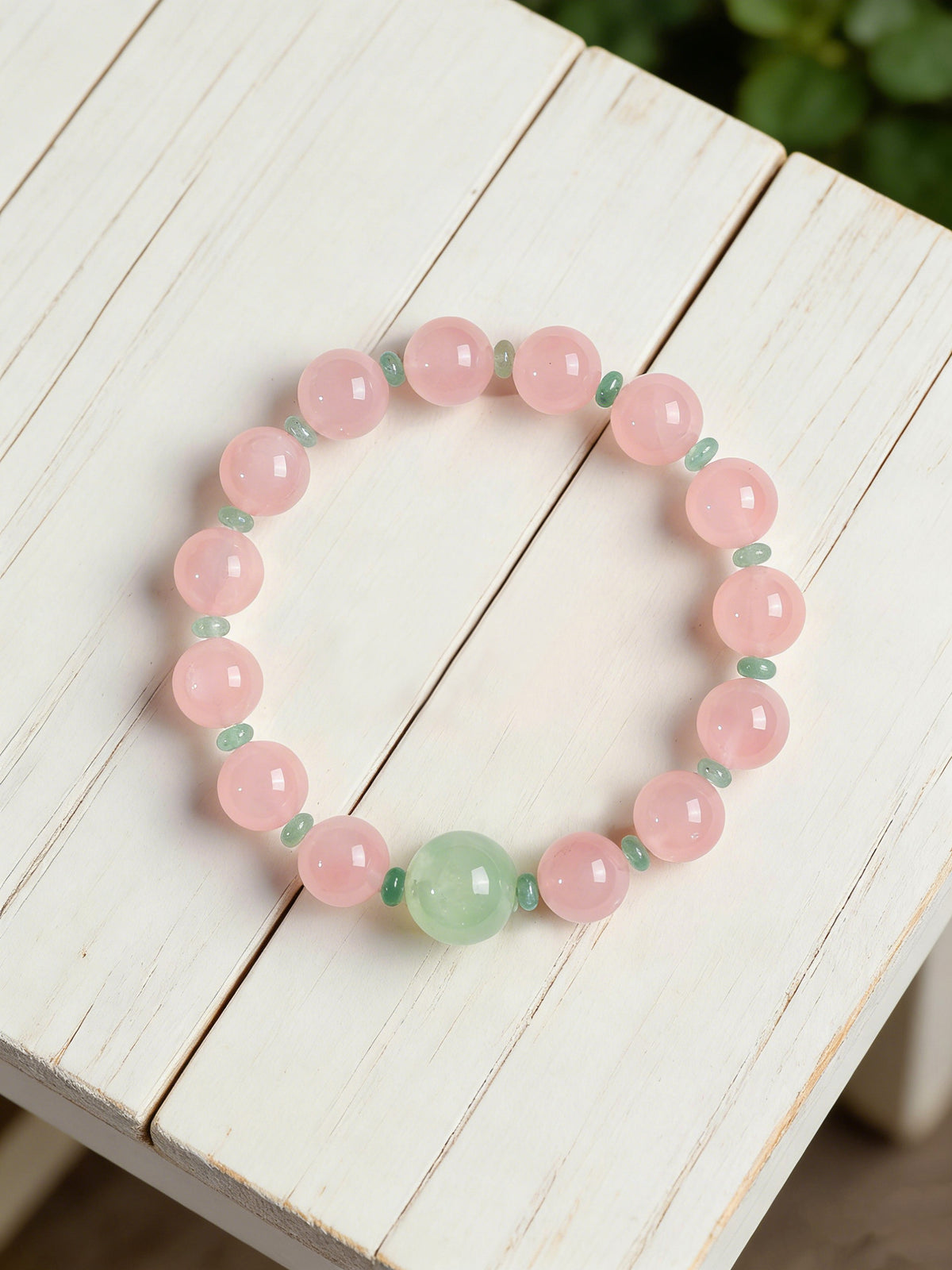 Rose Quartz Crystal Horse Bracelet