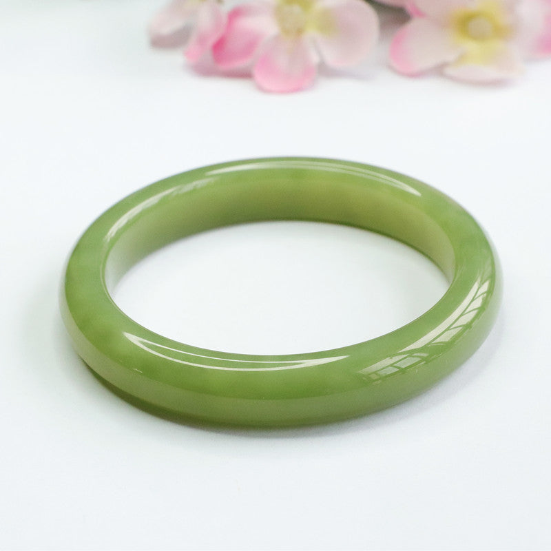Yellow Hetian Jade Classic Bangle