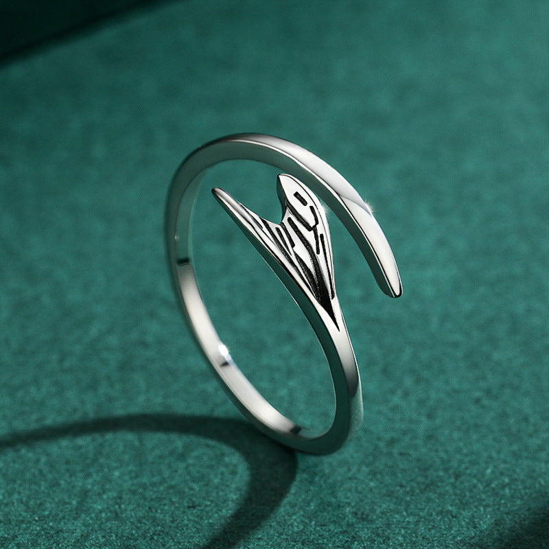 Sterling Silver Adjustable Flower Ring for Women - Trendy Instagram Fashion Jewelry