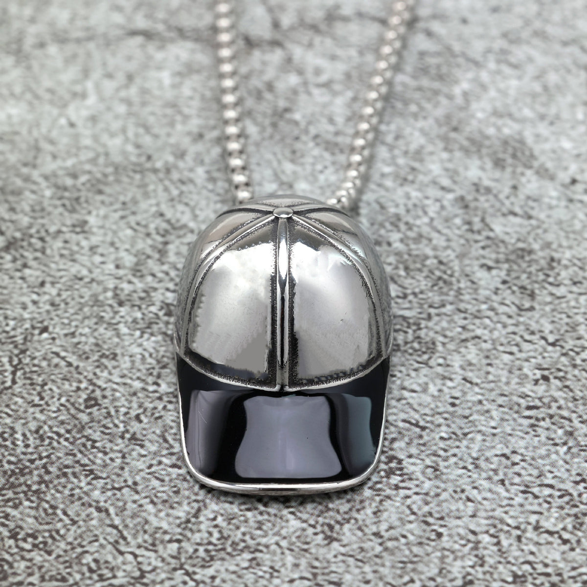 Punk Baseball Stainless Steel Men's Pendant Necklace