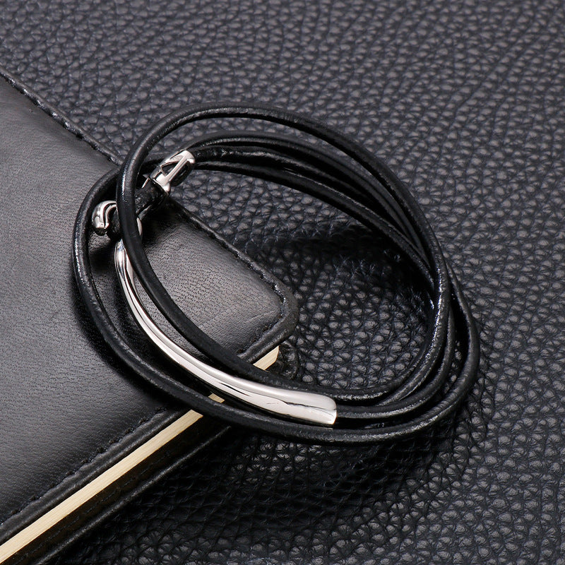 Planderful Everyday Genie Men Leather Rope Bracelet