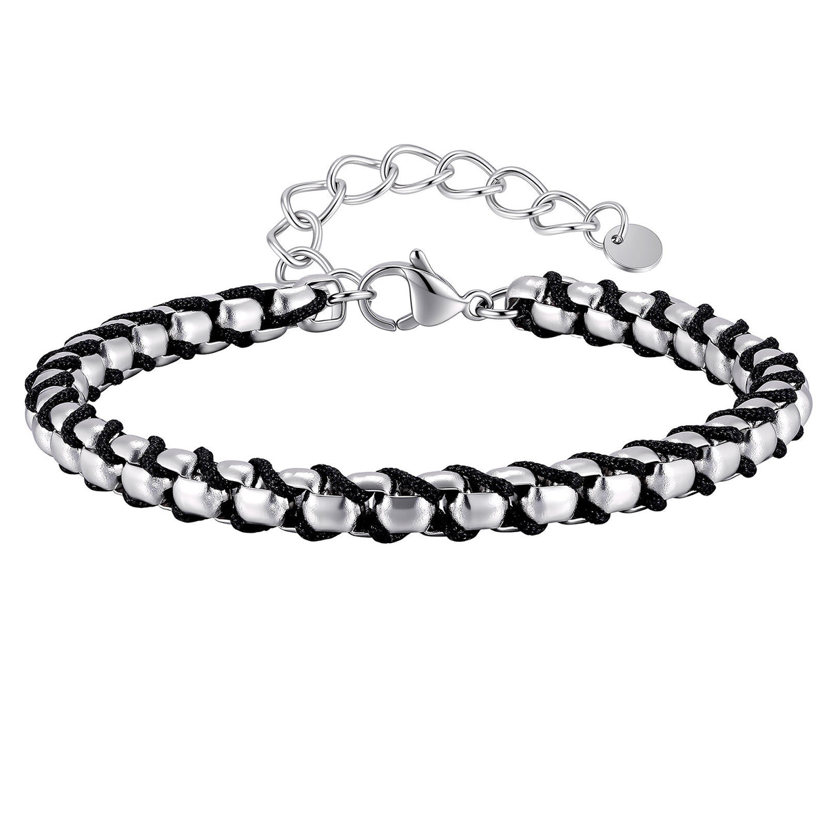 Pearl Braided Stainless Steel Bracelet Unisex