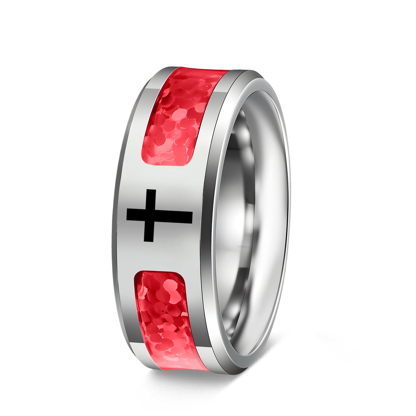 Planderful Imitation Opal Ring Unisex Steel Inlay Everyday Genie Collection Durable Jewelry