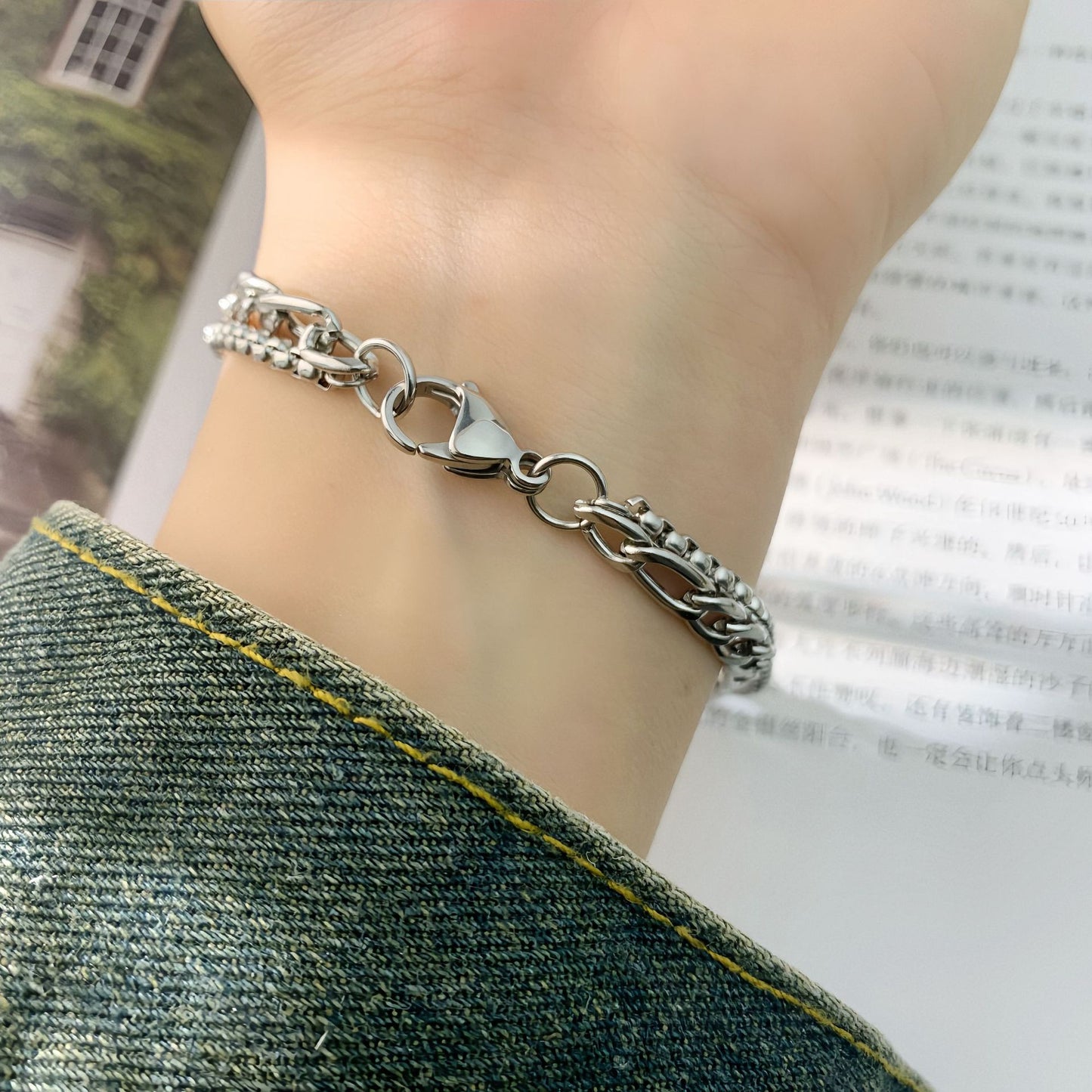 Planderful Jewelry Everyday Genie Two Piece Stainless Steel Bracelet Set For Couples