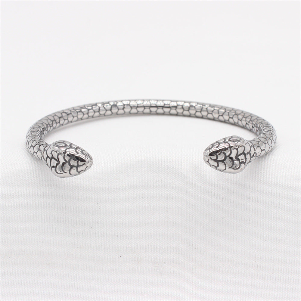 Planderful Everyday Genie – European and American Retro Snake Titanium Steel Bracelet