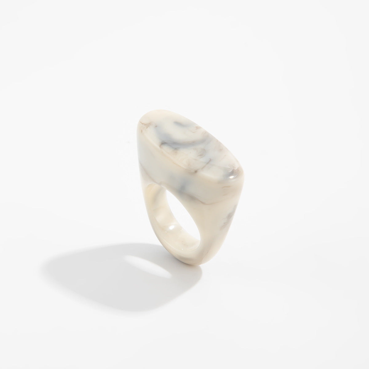 Planderful Vienna Verve Geometric 3D Cloud Pattern Statement Ring For Fashion Forward Women With Colorful Oval Accent