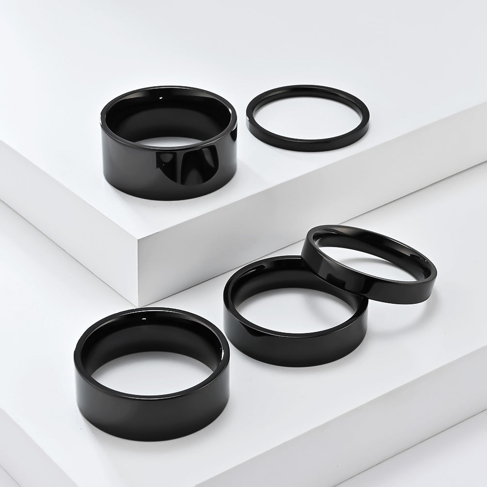 Modern Stainless Steel Ring — Gold / Silver / Black