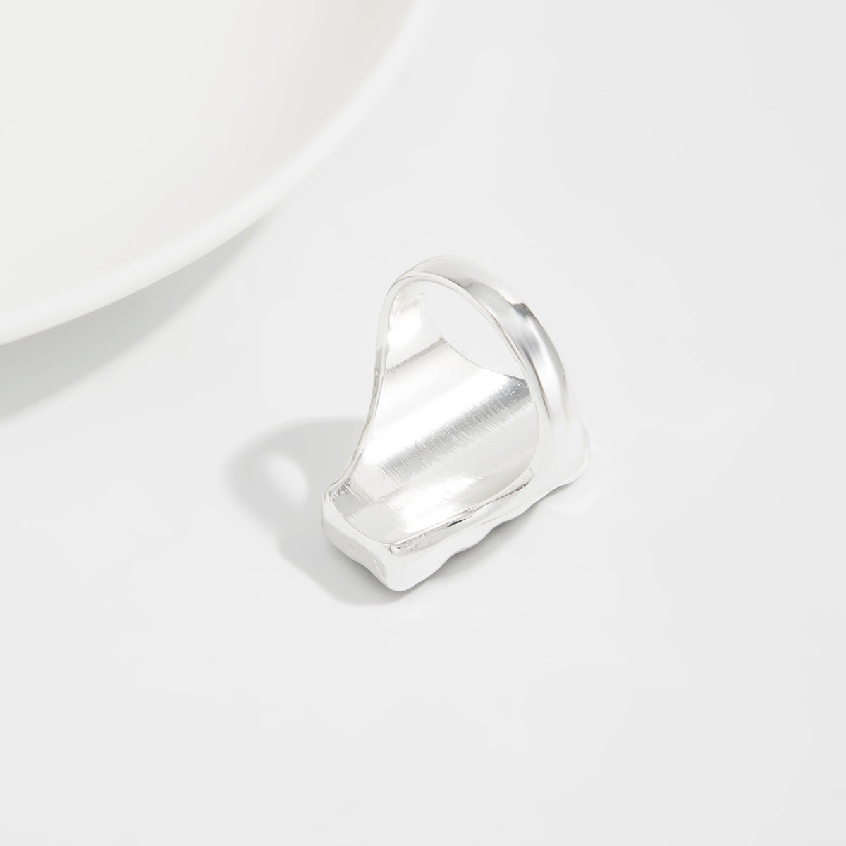 Black Acrylic Ring Planderful Vienna Verve For Minimalist Women Geometric Square Statement Jewelry