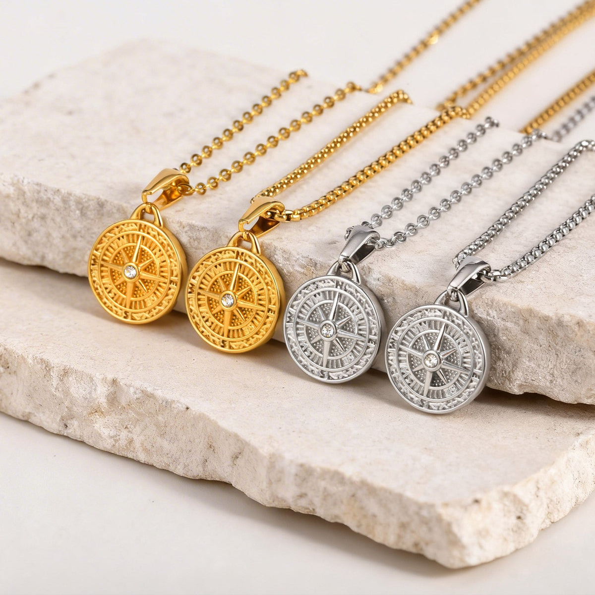 Zircon Stainless Steel Necklace Unisex