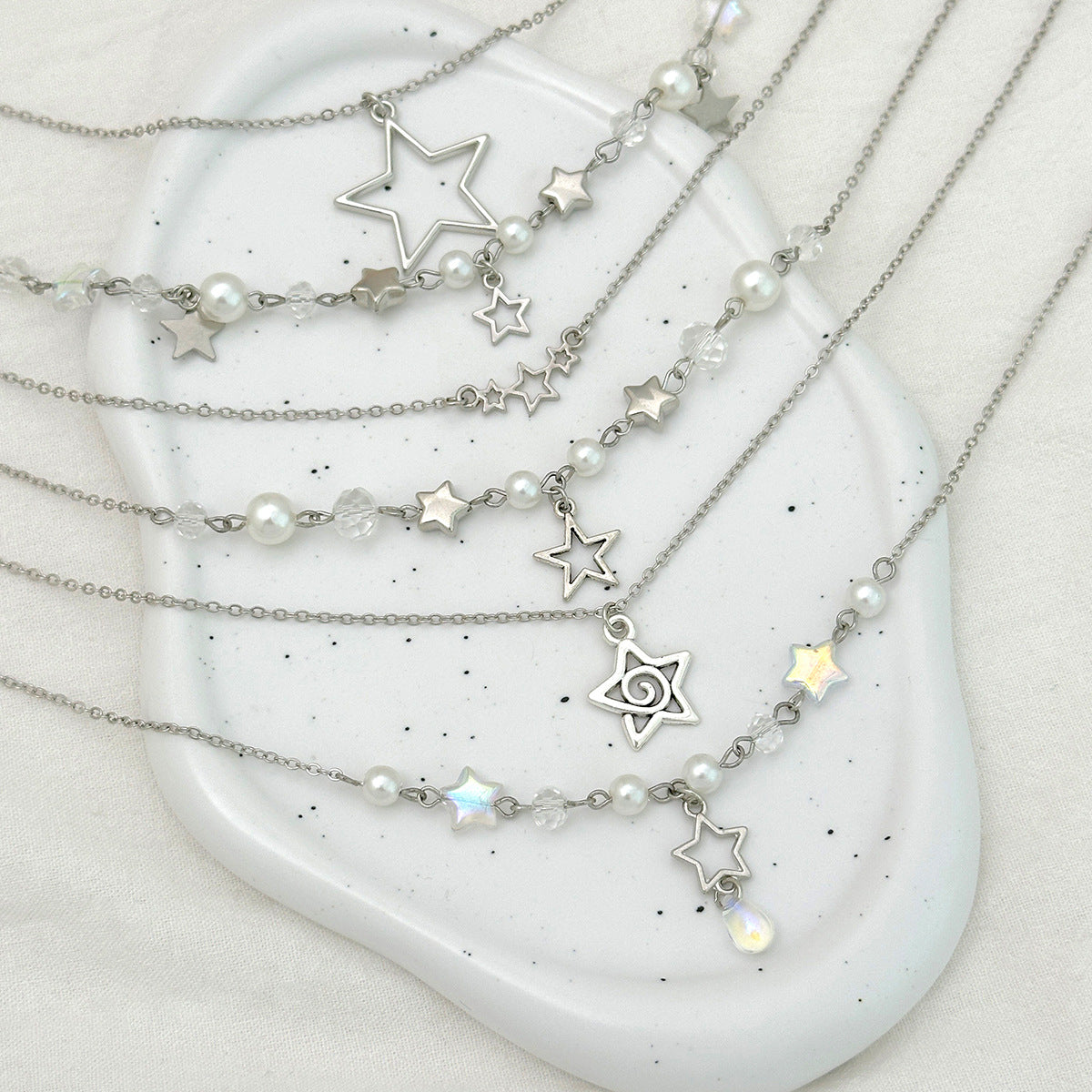 Star Pendant Acrylic Layered Necklace