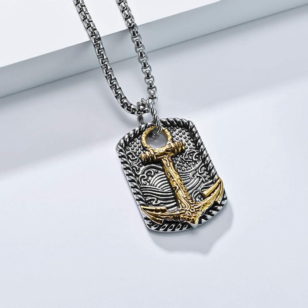 Anchor Necklace For Men By Planderful Bold Durable Steel