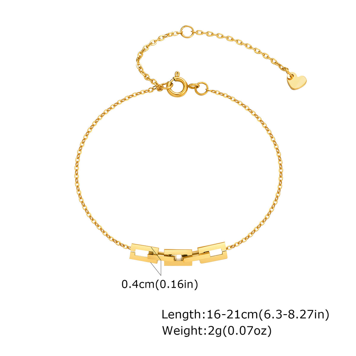 Gold-Plated Stainless Steel Bracelet Unisex