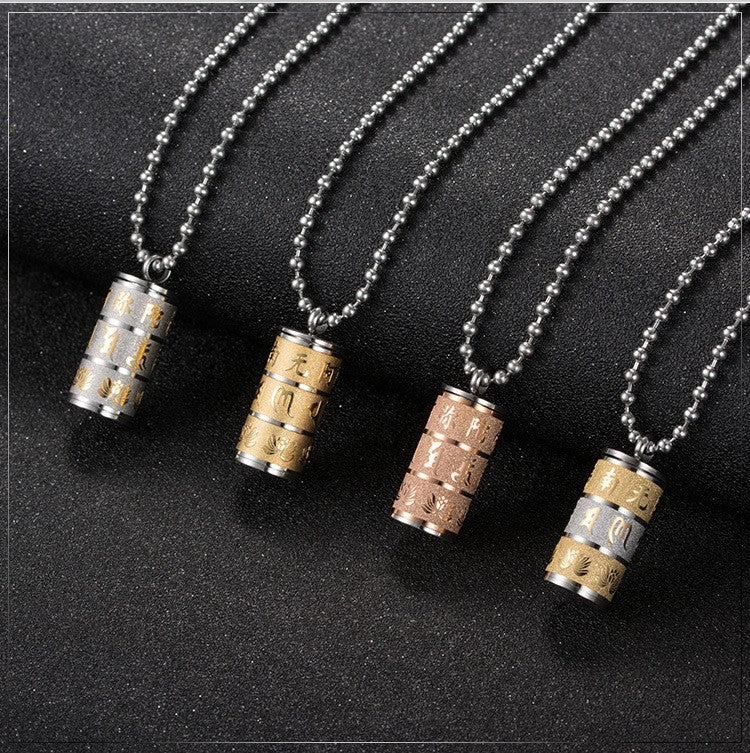 Stainless Steel Pendant Necklace — Four Finishes
