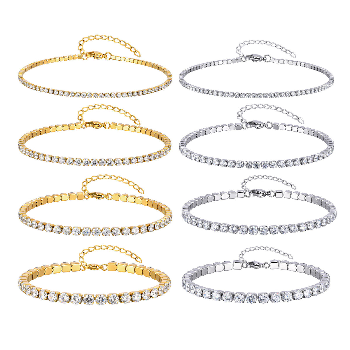 Zircon Stainless Steel Anklet