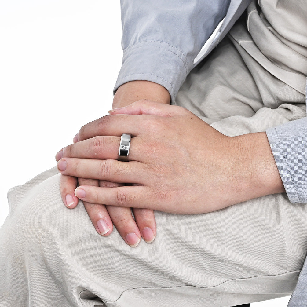 Europe and the United States Hot-Selling Masonic Tungsten Steel Ring for Men