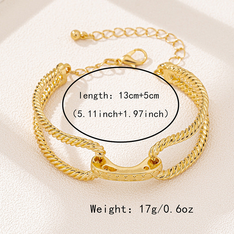 Planderful Vienna Verve – High-End Personalized Metal Geometric Bracelet