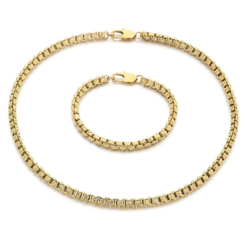 Hip Hop Stainless Steel Bracelet For Men Pearl Design