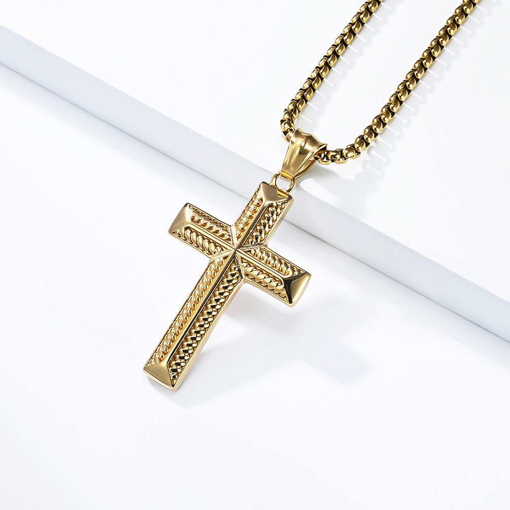 Stainless Steel Cross Necklace For Men Planderful Bold Hip Hop Pendant Jewelry Everyday Wear