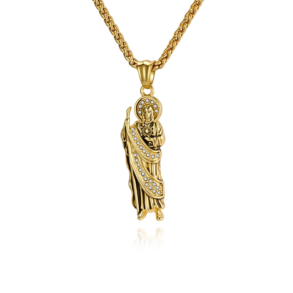Stainless Steel Zircon Vintage Punk Necklace