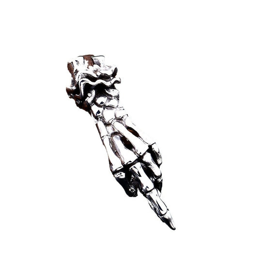 Men's Fashion Titanium Steel Hand Bone Pendant - Personalized Stainless Steel Jewelry for Wholesale