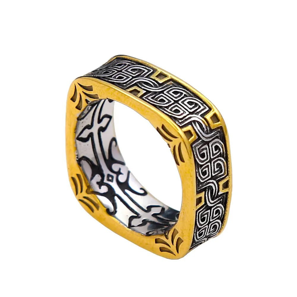 Vintage Stainless Steel Men's Ring