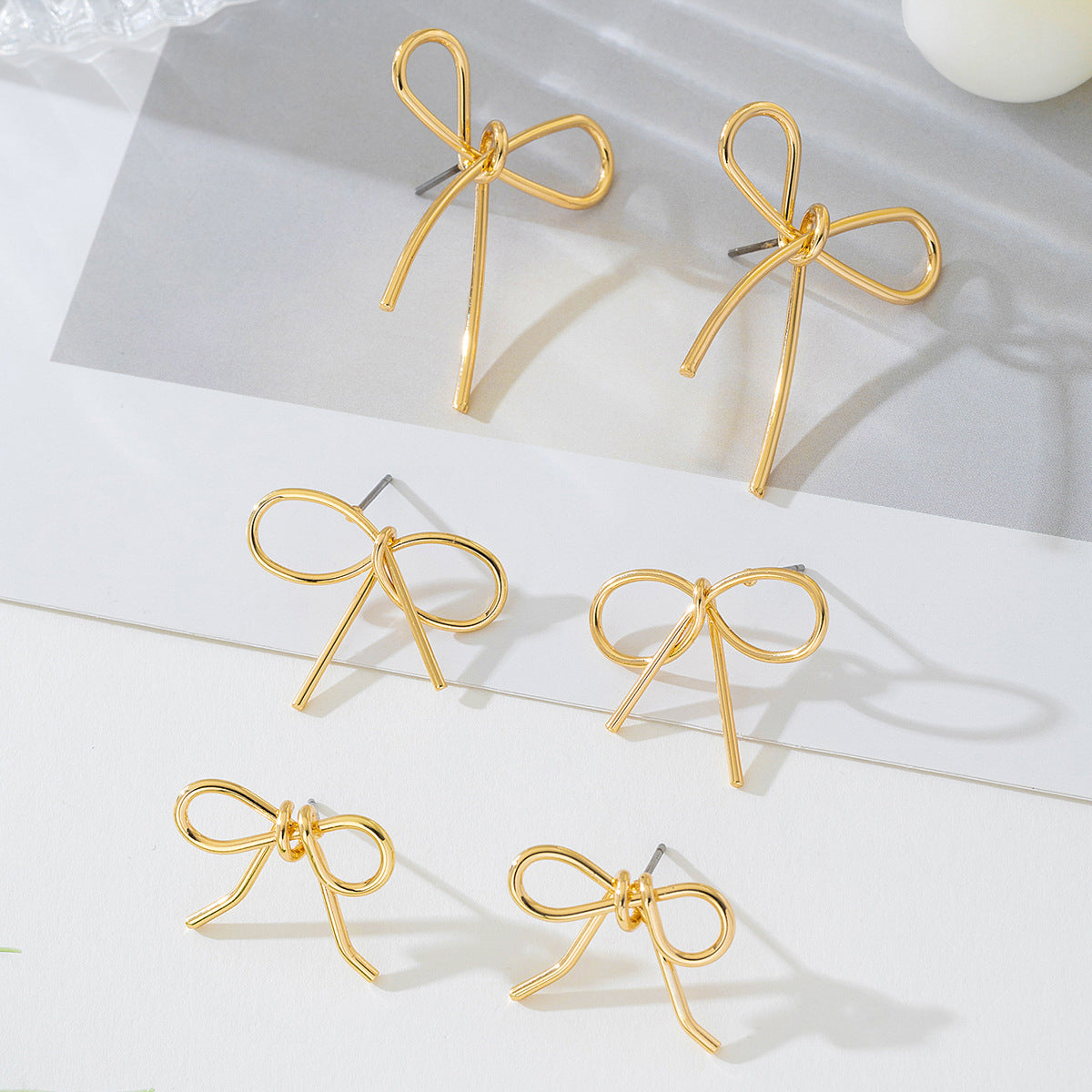 Planderful Vienna Verve Earrings – Elegant Alloy Bow Design
